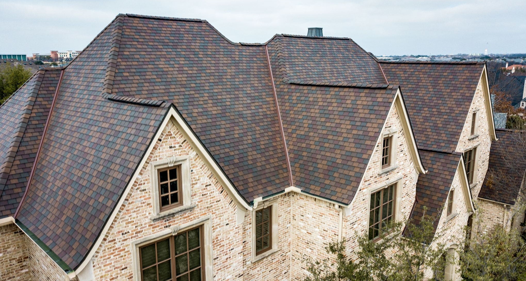 Texas Home with F Wave Designer Slate American Blends Shingles