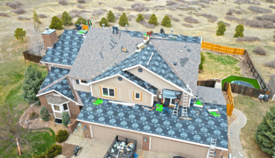 Colorado Roof Installation with F Wave Synthetic Hand-Split Shake Shingles - Castlewood Brown