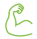 Strength green icon