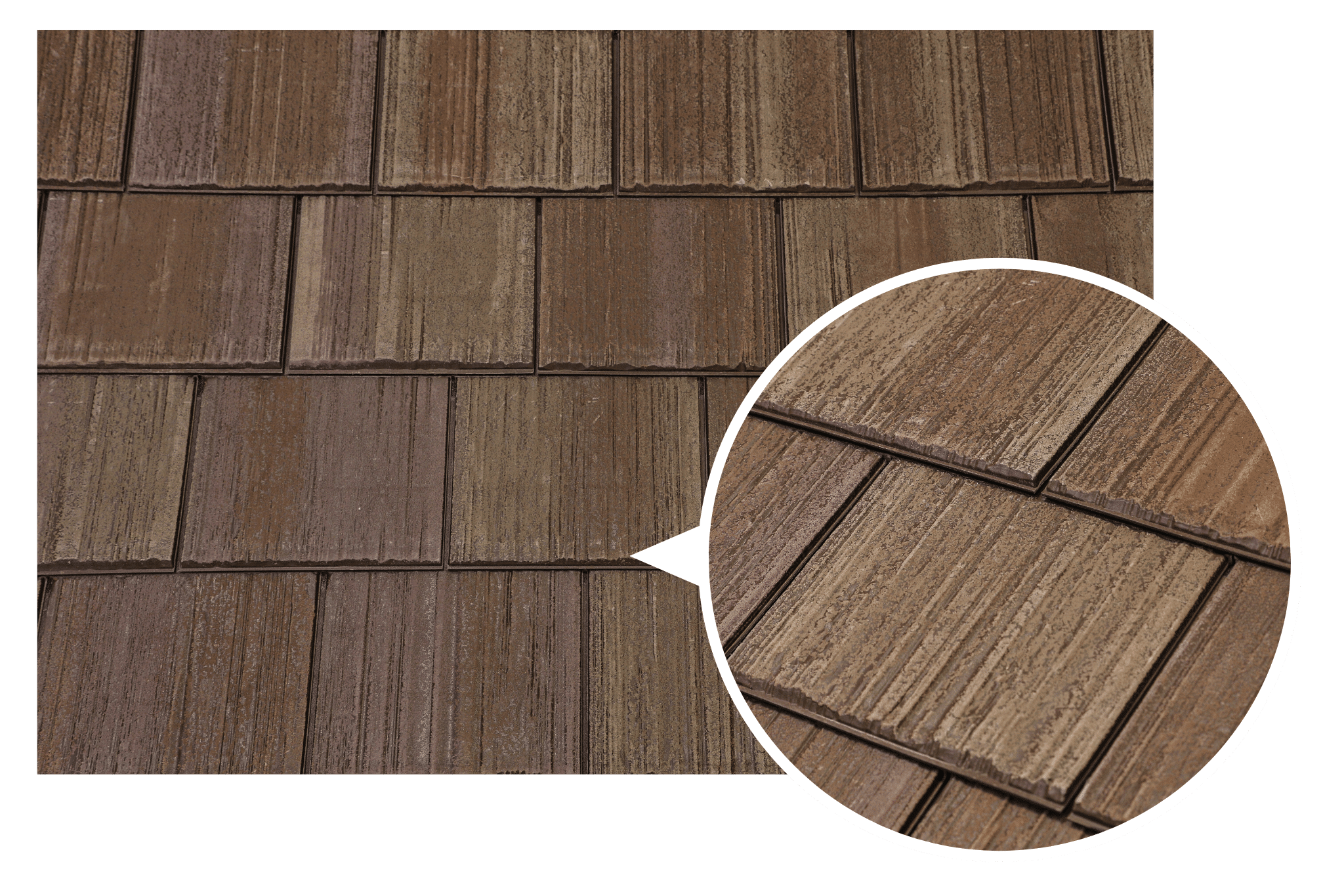 Synthetic Hand Split Shake Shingles F Wave