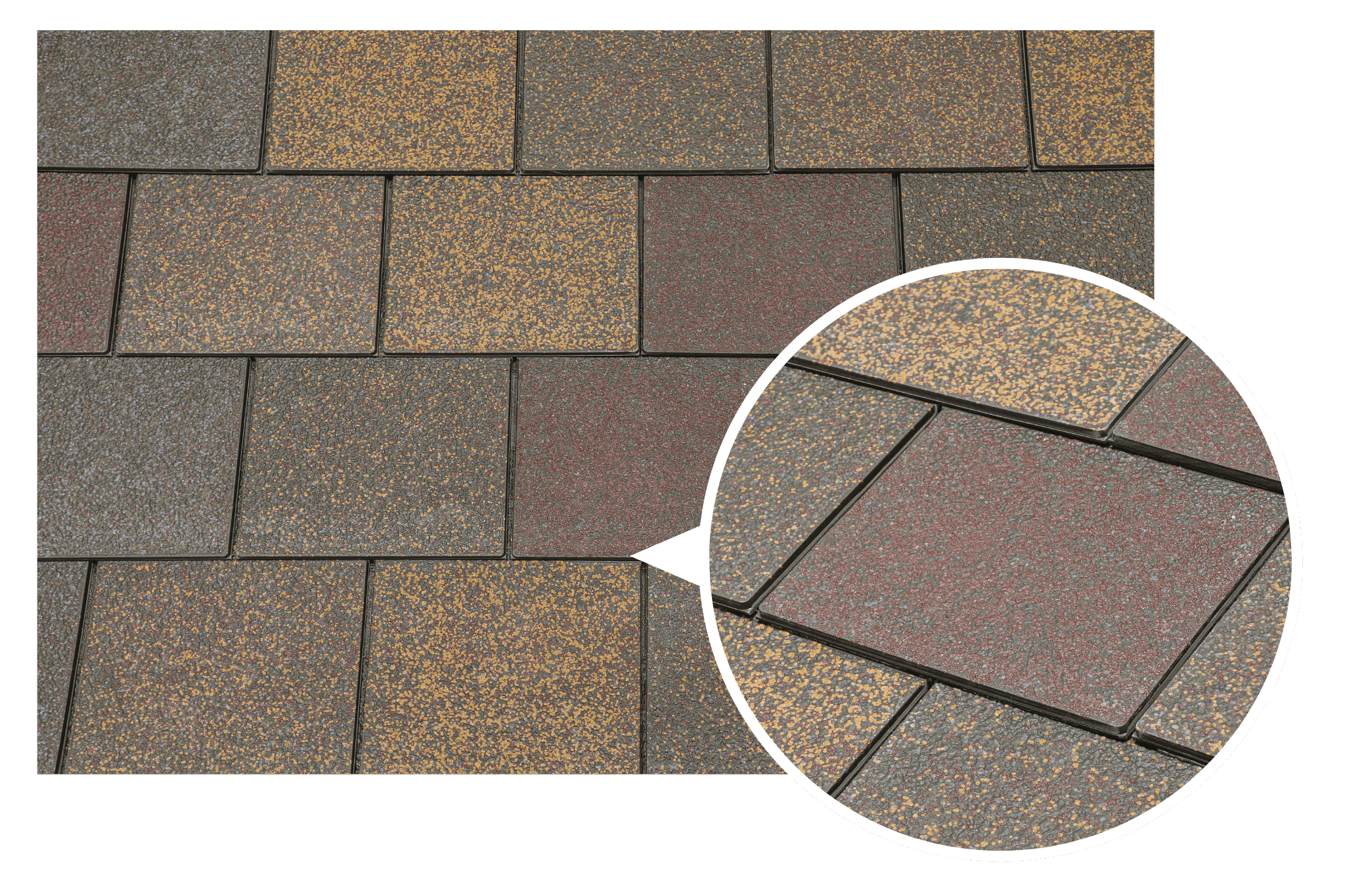 REVIA Designer Slate Synthetic Shingles F Wave